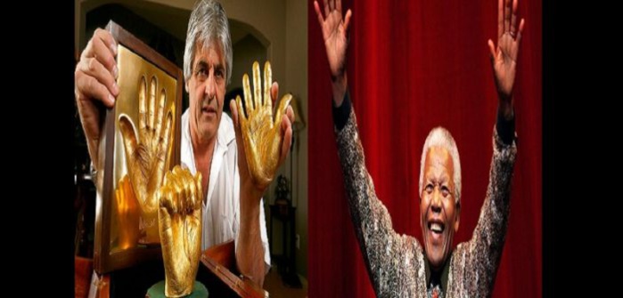 Afrique du Sud: Les empreintes en or de Nelson Mandela vendues à un prix incroyable! (photos)