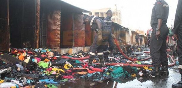 Marché Zinc Kaolack: Un incendie décime 15 cantines