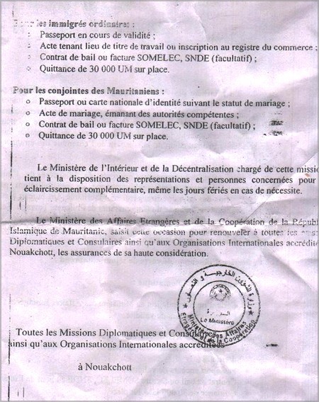 REGARDEZ. Le document qui révolte les sénégalais de Mauritanie