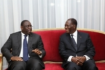 Congrès de l`Internationale libérale: le chef de l`Etat sénégalais, Macky Sall reçu par Alassane Ouattara