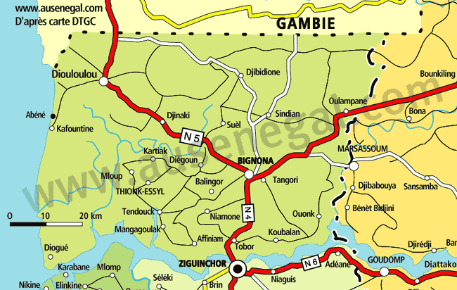 Infrastructures : Bignona, le parent pauvre des présidents du Sénégal