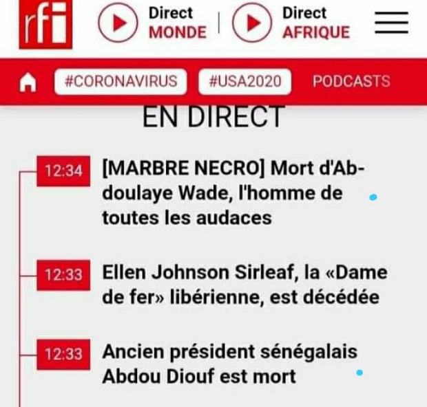 Nécrologies de célébrités toujours en vie : RFI s’excuse et évoque des soucis techniques