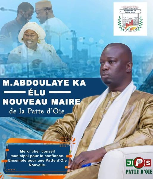 Commune de Patte d’Oie: Abdoulaye Ka de Pastef, élu nouveau maire