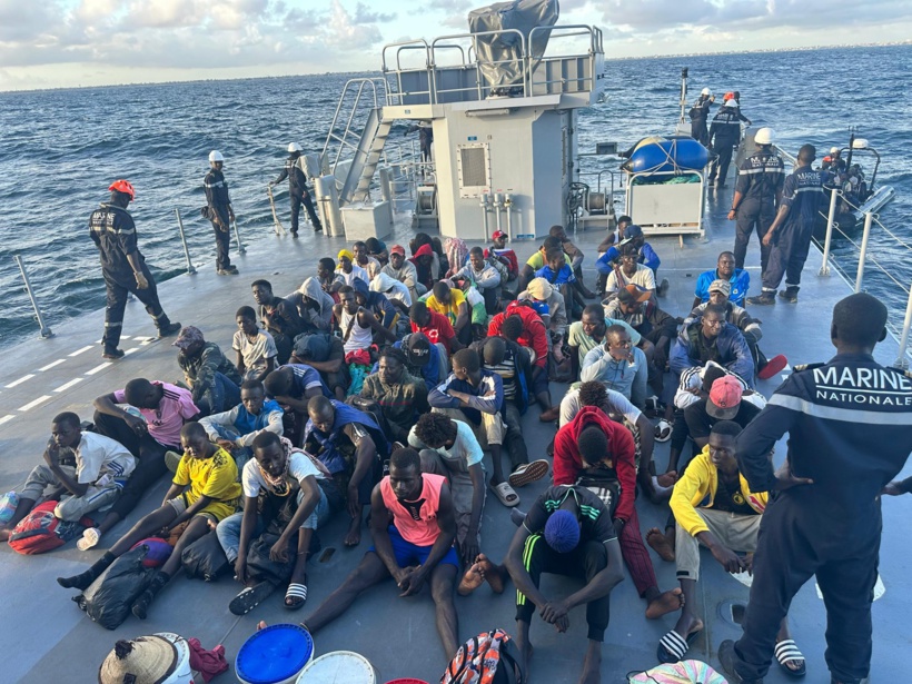 ​Émigration irrégulière : 76 migrants, dont 55 Sénégalais interceptés par la marine nationale