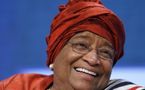 Arrivée de la présidente du Liberia Elen Johnson Sirleaf