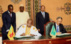 Signature du communiqué conjoint sanctionnant la visite dE Macky Sall en Mauritanie