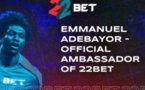 Emmanuel Adebayor, nouvel ambassadeur de la marque 22Bet, l’un des leaders mondiaux des jeux en ligne