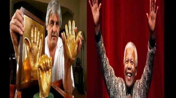 Afrique du Sud: Les empreintes en or de Nelson Mandela vendues à un prix incroyable! (photos)