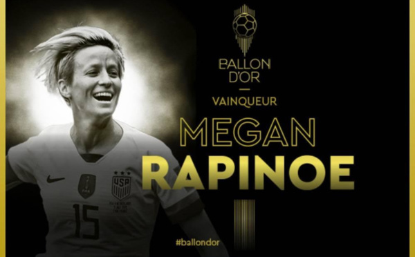 Ballon d’Or Féminin FF 2019 : Megan Rapinoe couronnée.